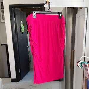 Vibrant Pink Rouched Women's Skirt